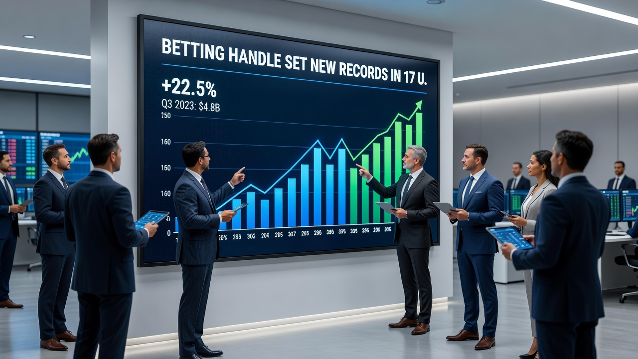 Chart showing betting handle growth in new U.S. sports betting states